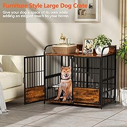 BEURUKU Large Dog Crate Furniture, XXL Dog Crate