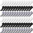 JaGely 100 Pairs Low Cut Ankle Socks Bulk for Women Men Thin Breathable Casual Socks No Show Athletic Socks Unisex Cotton Socks Pack for Spring Summer Homeless Gifts Black, White, Grey
