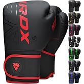 RDX Kids Boxing Gloves Sparring and Muay Thai Maya Hide Leather, Kara Patent Pending Junior Training Mitt for Kickboxing, Punching Bag, Focus Pads, MMA, Thai Pad, Double End Ball Punching Gloves