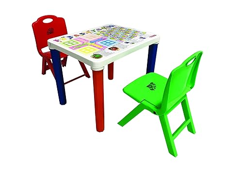plastic study table and chair set