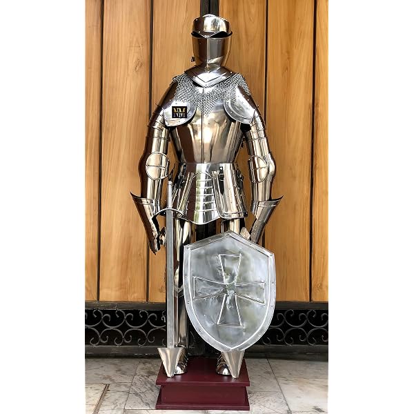 Reenactment Costume Medieval Knight Cloak & Tunic - Red Templar Surcoat With Hood For Reenactment Hooded Cape With Tunic