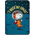 Silver Buffalo Peanuts Snoopy I Need My Space Astonaut Outer Space Moon 45" x 60" Fleece Throw, Soft and Cozy Blanket, 180 GSM
