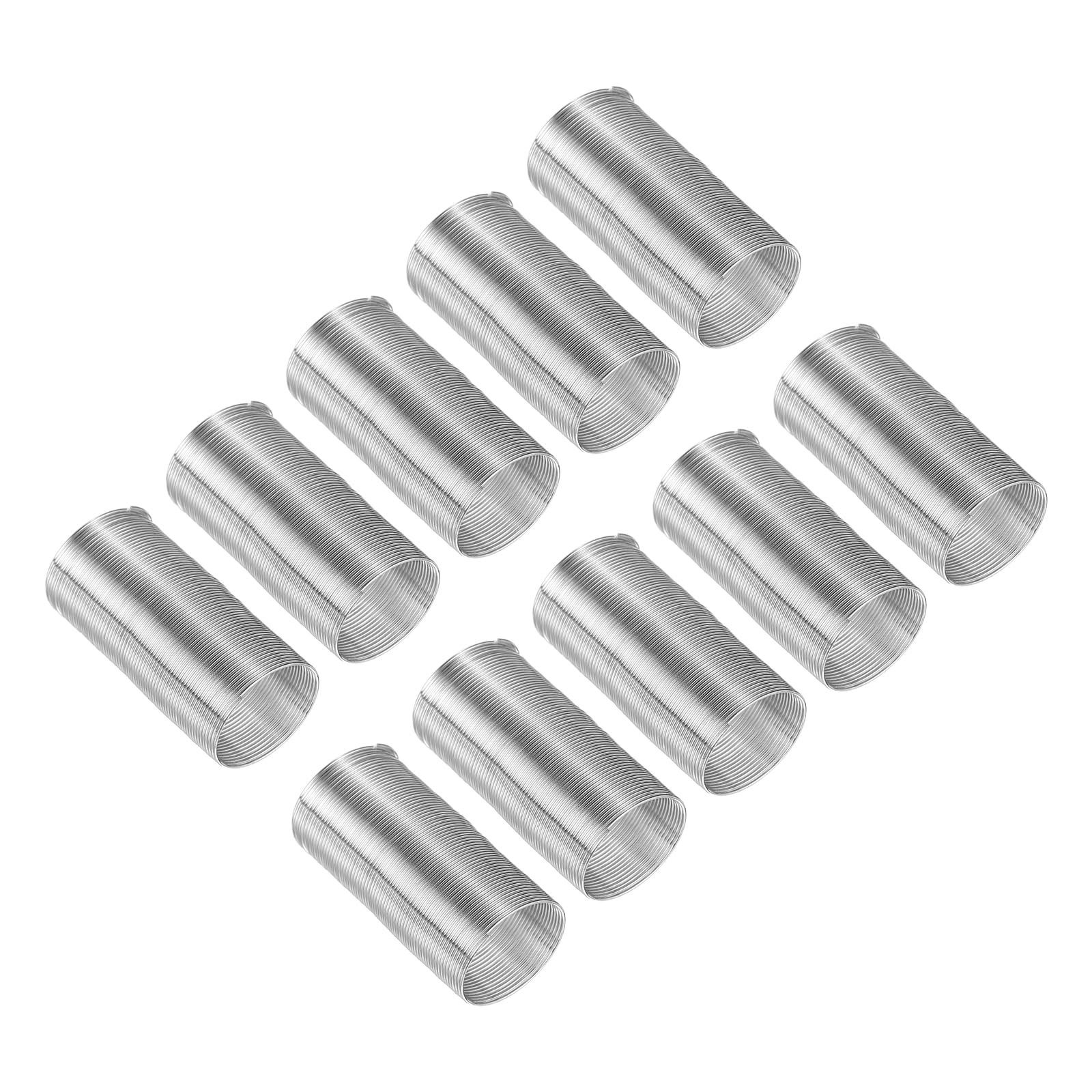 PATIKIL 69 Loops Memory Wire, 10pcs 0.6mm 22 Gauge Jewelry Wire Craft Wire Memory Steel Wire for Jewelry Making Bracelets Beading DIY Crafts, Silvery