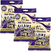 Walkers Nonsuch Milk Chocolate Eclairs 5.29 oz (Pack of 3) - Traditional British Chewy Butter Toffee Candy, Classic English Creamy Toffee Sweets, Imported UK Chocolates Gourmet Gift