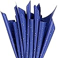 SUNCOLOR 120 Sheets 20"x14" Blue Tissue Paper for Gift Bags Packaging Glitter Art Tissue Paper for Crafts