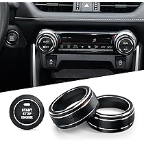 thumbnail image 2 of Auovo Engine Start Stop Button Outer Ring Compatible With Toyota Tacoma Accessories 2016-2023 Push Start Stop Button Cover 1-Piece (Red 2 of 13