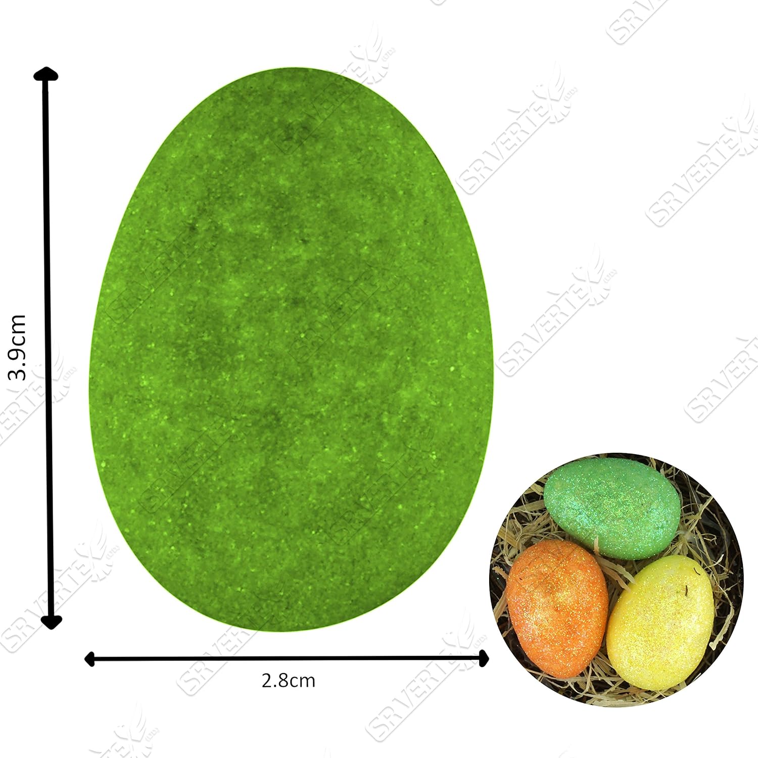 36PCs Easter Glitter Eggs Decoration, Glitter Foam Eggs in Hamper Basket - Image 5
