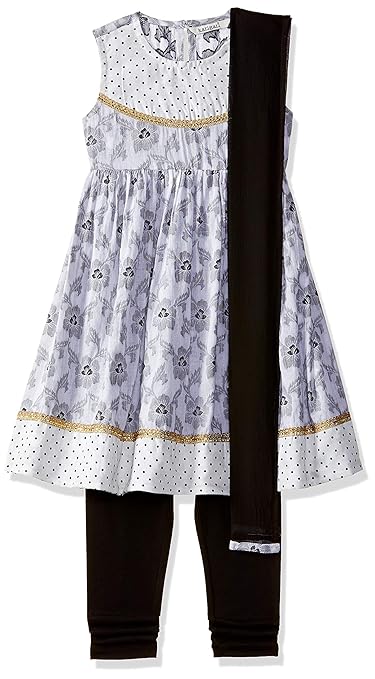 Girls' A-Line Regular Fit Salwar Suit Set (400017785967)