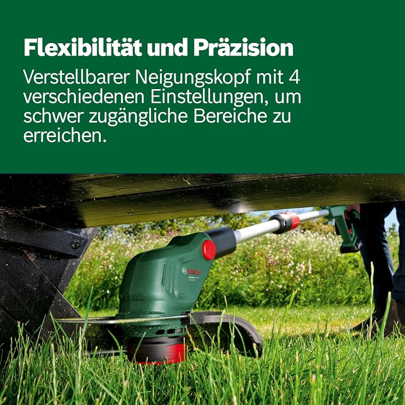 Akku-Rasentrimmer UniversalGrassCut 18V-26-500 (zum Rasentrimmen und Kantenschneiden; Ladezeit: 65 min; Schnittkreisdurchmesser: 26 cm; 18-Volt-System; mit 2.0 Ah-Akku und Ladegerät)