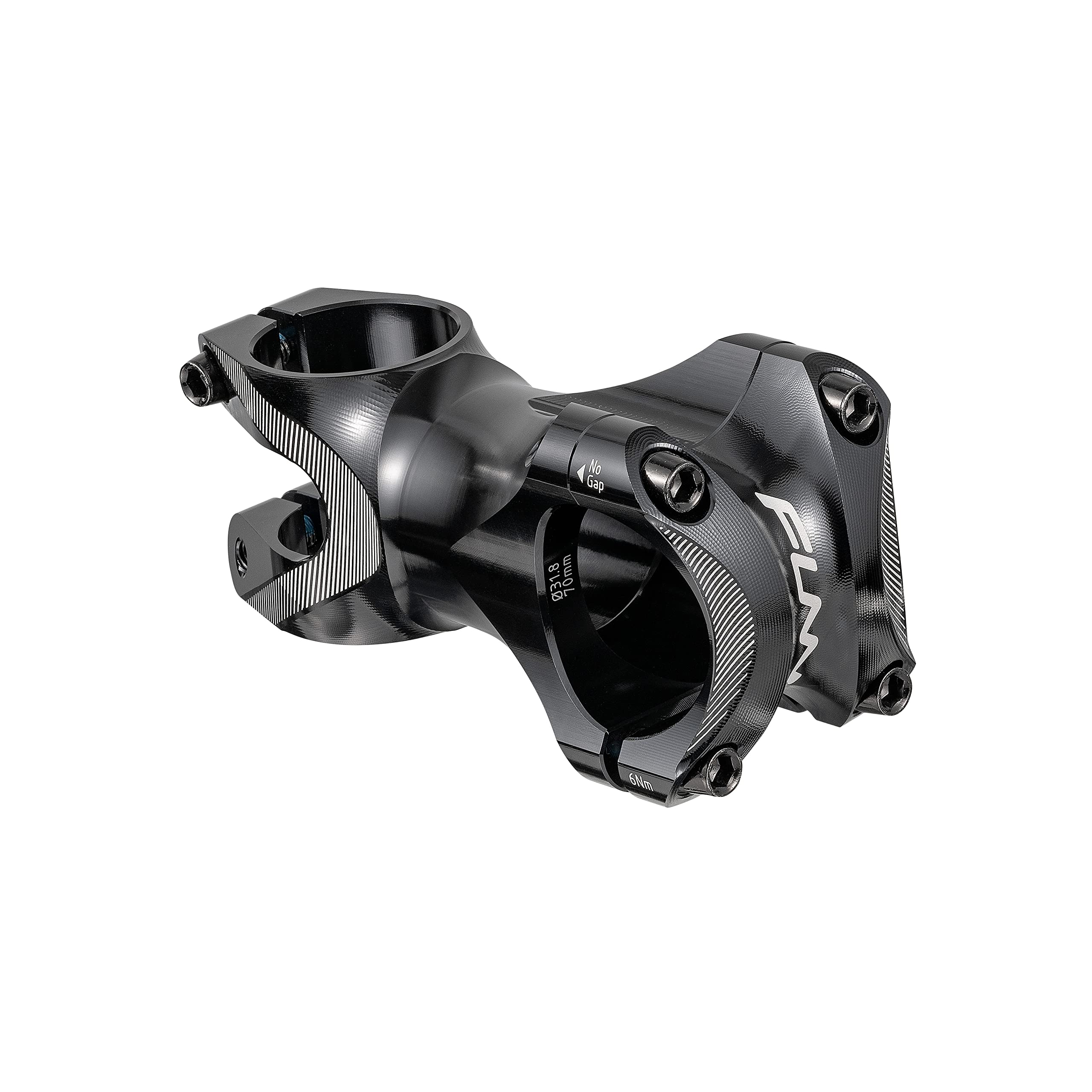 Funn Tron Mountain Bike Stem with 31.8mm Bar Clamp - Durable and Lightweight Alloy Bike Stem for Mountain Bike and BMX Bike, Length 70mm stem (Black)