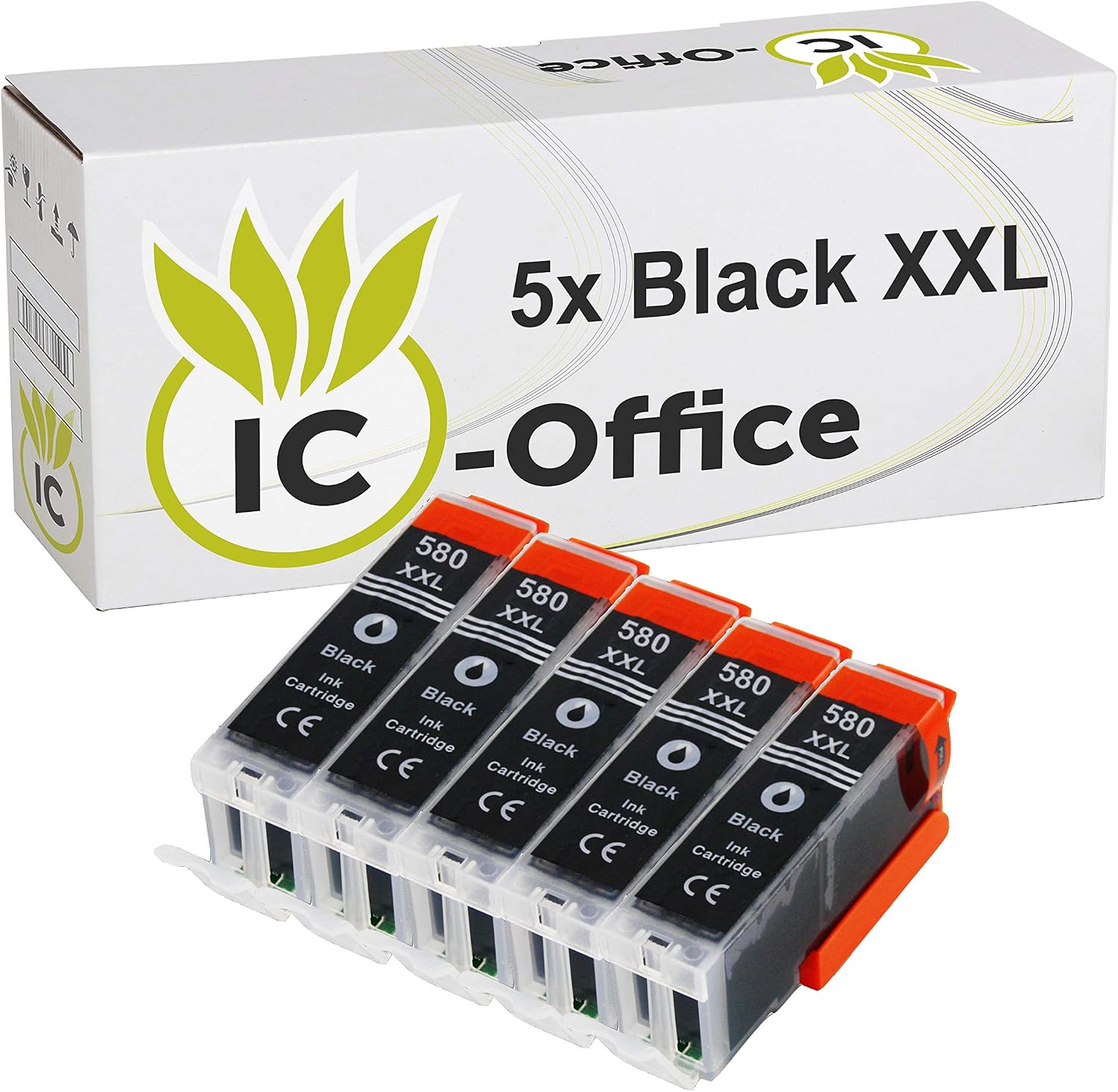 OBV 5x Kompatible Tintenpatronen Für Canon PIXMA – Schwarz, Fotoschwarz, Cyan, Magenta, Gelb