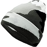 Unisex Knit Soft Warm Cuffed Beanie Hat Winter Camo Hats for Men Women