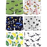 BliBliTaTa Boys' Underwear,Soft Cotton Tagless Panties for Toddlers' & Little Kids' Comfort,Breathable Boxer Briefs in Sizes 2T,3T,4T,5T,6T,7,8,10,12 Years Old,6-Pack Lightning-Banana-Car-5