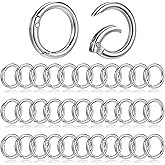 100 Pcs Spring O Rings Round Carabiner Snap Clip, 28MM Zinc Alloy Round Keychain Spring O Ring Clip, Bag, Purse, Handbag