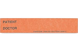 Carstens - Orange Patient/Doctor Preprinted ID Cards for 1.5 – 4” Ring Binder Spines - Pack of 100 (1649-07) - Ideal Medical Record Labels for 3 Ring Binders