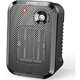 andily 500W Space Electric Small Heater for Home&Office Indoor Use on Desk, Portable|Manual Thermostat|Noiseless|Tip-Over Pro