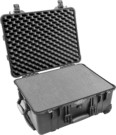 Peli 1560 - Maleta para cámara con espuma y ruedas, negro: Amazon.es: Electrónica