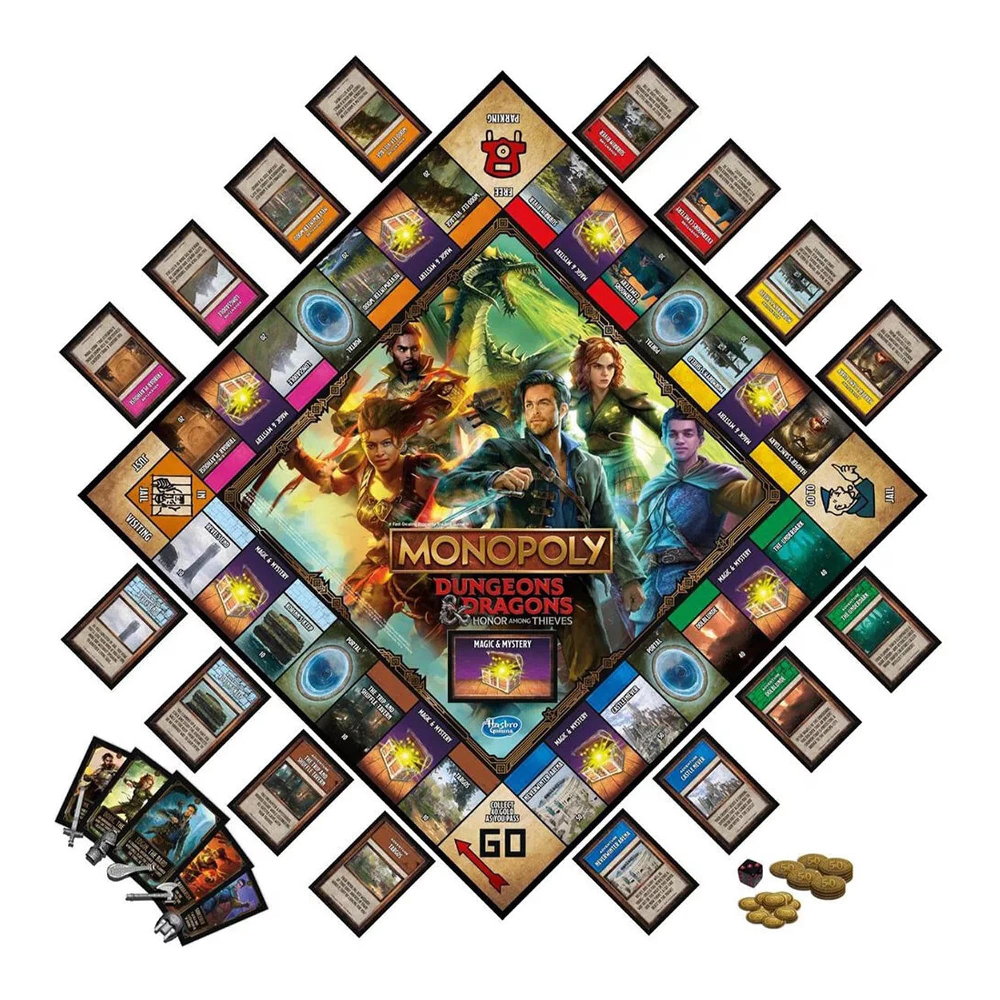 Monopoly Dungeons & Dragons: Honor Among Thieves Game, Inspired by the Movie, D&D Board Game for 2-5 Players — image 1