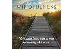 ROCHLI 2025 Mindfulness - 12" x 12" Square Hanging Wall Planner Plastic Free