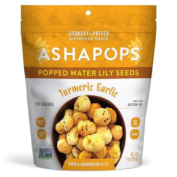 ASHAPOPS TURMERIC GARLIC POPPED WATER LILY SEEDS, 1...