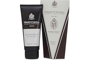 Truefitt & Hill Shaving Cream Tube - Sandalwood - Premium Glycerin-Based Lather, Smooth Glide, and Hydration for a Luxurious Shave - 2.65 oz.