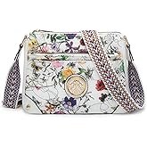 Dasein Crossbody Purses for Women Trendy Multi Pockets Shoulder Bag Medium Handbags with Guitar Strap