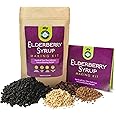 Elderberry Syrup Kit Organic - Make 12-24oz | with Dried Elderberries (Sambucus), Cinnamon, Rosehips, & Ginger - for Adults + Kids - by Birds & Bees Teas