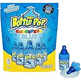 Baby Bottle Pop Blue Raspberry Lollipops - 10 Count Individually Wrapped | Hard Candy Suckers - Bulk Blue Candy for Baby Shower Favors Boy Gender Reveal &amp; Kids Party Snacks