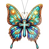 Butterfly Gifts for Women, Christian Faith Ornament with Cross Design, Christian Religious Gift, Women Birthday Gifts, Valentines, Mothers Day, Easter Basket Stuffers, Faith Based Gift for Christians