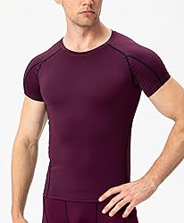 3 Pack Men's Compression Shirts Short Sleeve