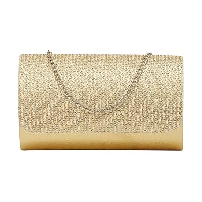 Tarusa Womens Clutch (Gold)