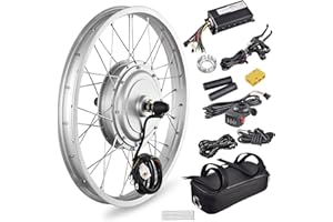 AW Electric Bicycle Front/Rear Wheel 20"/24" E-Bike Conversion Kit 36V 750W Ebike Wheel Kit Thumb Throttle Hub Bicycle Conversion Motor Kit