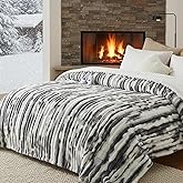 GarveeHome Electric Blanket King, Heated Blanket Dual Control Cozy Faux Rabbit Fur with 4 Heating Levels & 10H Auto Off, Over-Heat Protection, Machine Washable, ETL Certification, Marble Gray 90"x100"