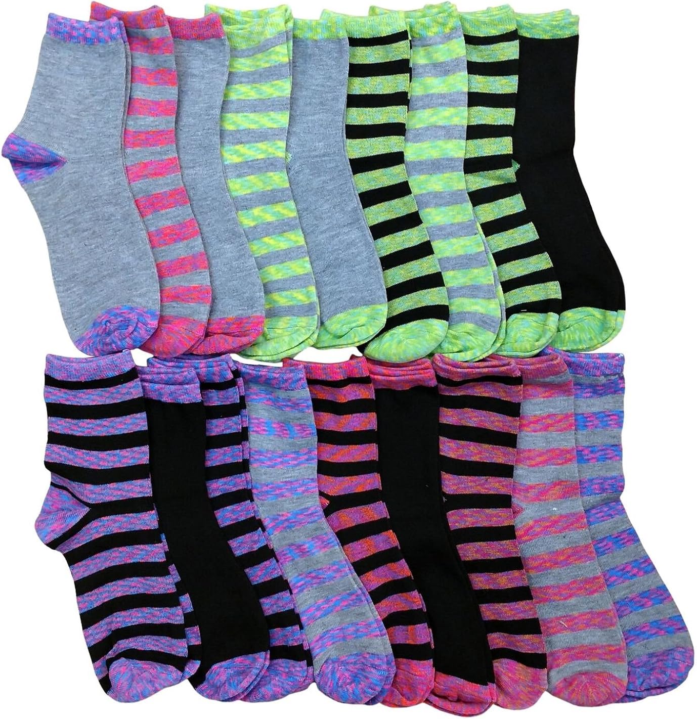 Women's Socks Ladies Value 18Pack Crew Socks By Sockbin Amazon.co
