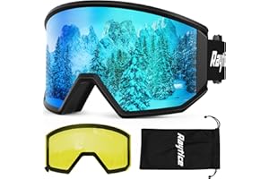 RAYTICE Ski Goggles Lenses are Produced by Carl Zeiss Sunlens, Flip-Up Snow Goggles with Replaceable Lens for Men and Women