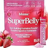 Blume SuperBelly Packets, Sugar-Free, with Apple Cider Vinegar - Strawberry Hibiscus, 15 Sticks - Canadian Brand