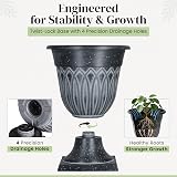 SG Traders Large Tampa Urn Plant Pot Stand Pack of 2 33x39cm UV Resistant view 4
