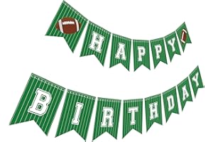 Silvima Football Birthday Banner | Happy Bday Football Party Decoration