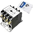 HQRP 4-Pole 40 Amp Coil 120-Volt AC Contactor Definite Purpose Relay Compatible with C25ENF440A 42CF25AFBBZ CR353AD4BA1 3100Y40T10999, UL Listed