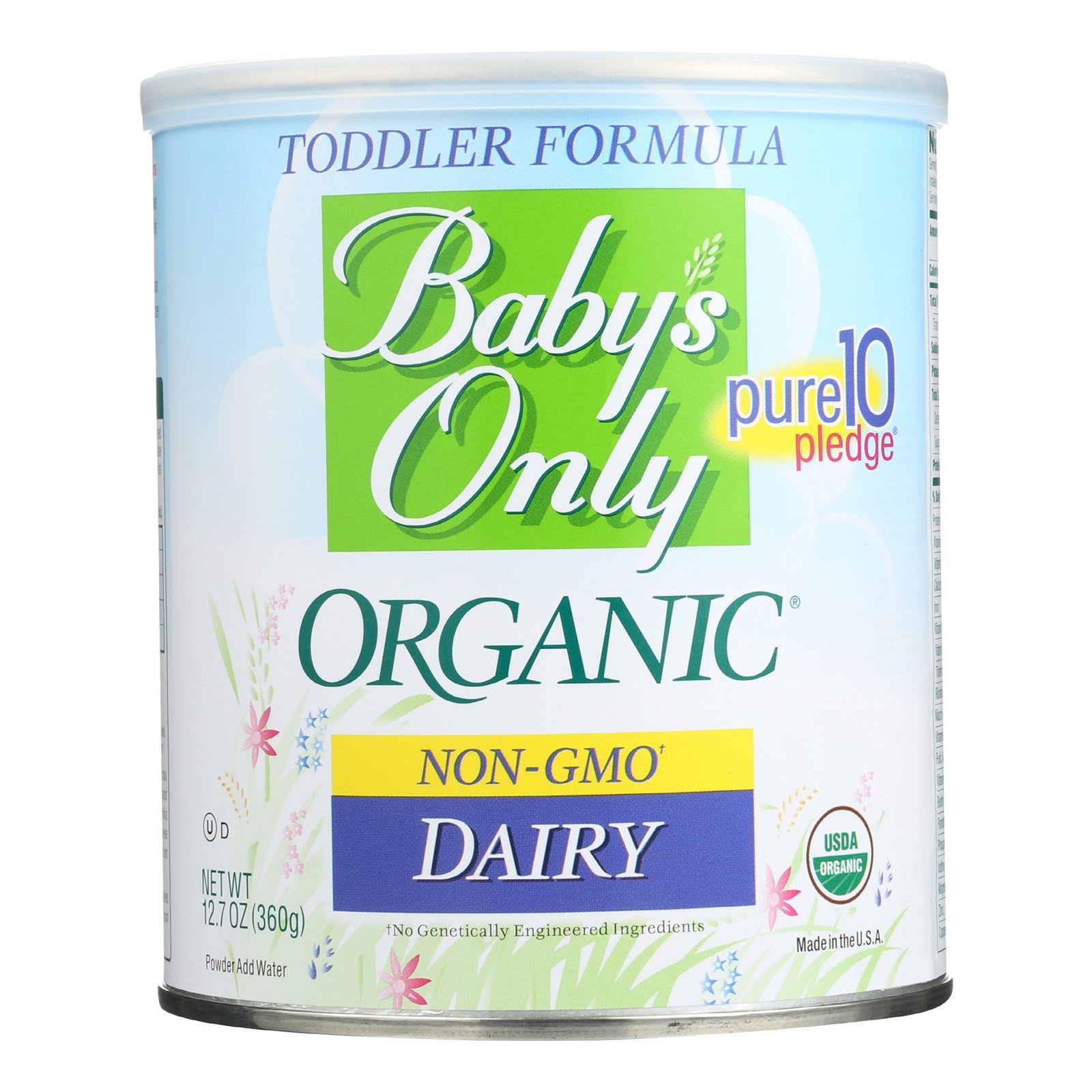 Babys Only Organic Toddler Formula, Dairy Iron Fortified, 12.7Ounce