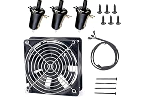 BRATI Replacement Part for Masterbuilt Gravity Series Fan with Hopper Door Switch Kit,fit for Masterbuilt 560/800/1050 XL Digital Charcoal Grill+Smoker Accessories
