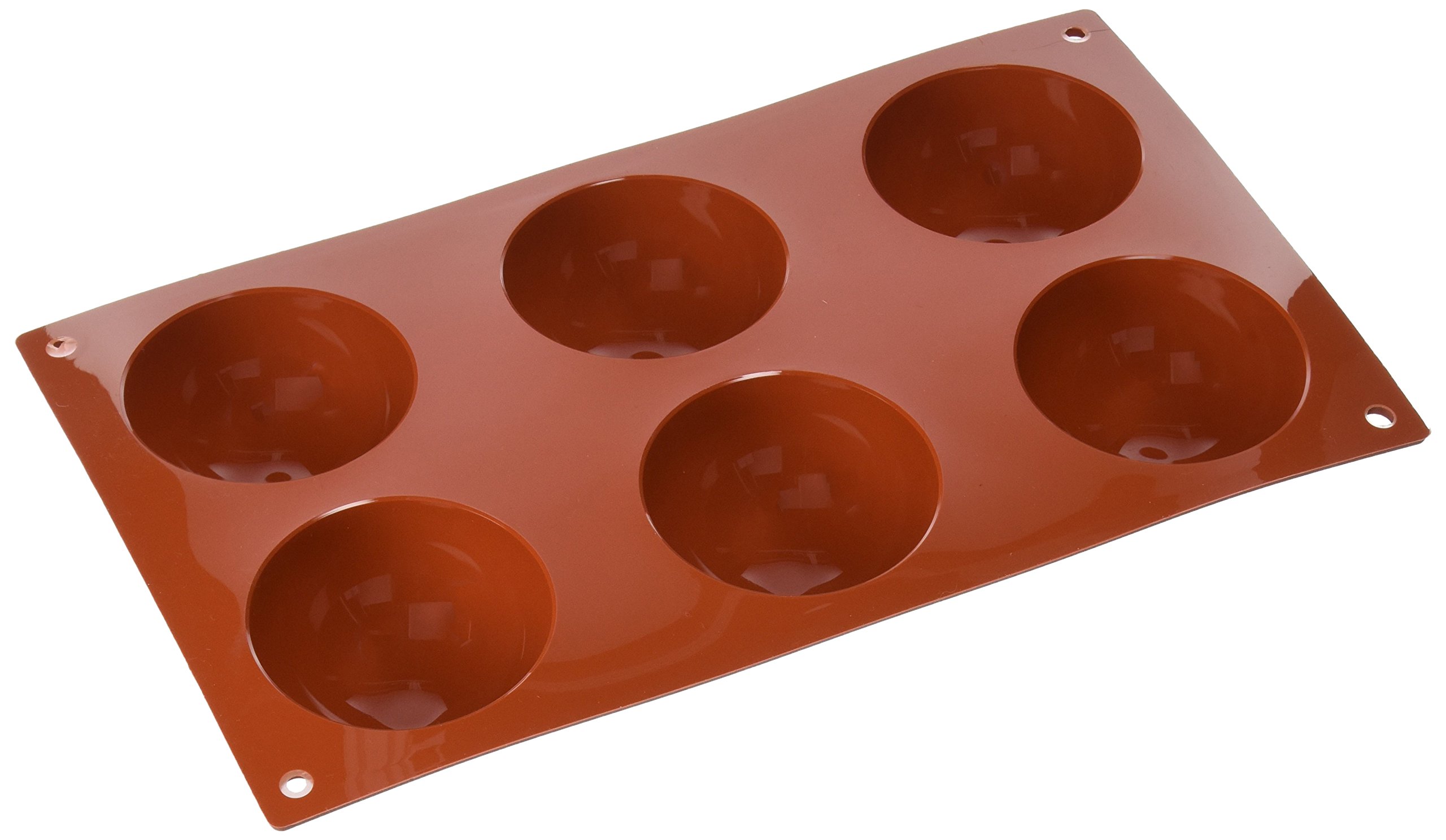 silikomart | SF002 Silicone mould for Monoportions SEMISFERA, non-stick, 6 cavities, Pack of 1 Cake mould, ø 70 h 35 mm, Made in Italy