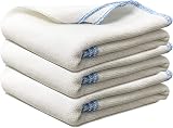 Towelogy White Cotton Dish Cloths Pack 10 Extra Large 38x45cm Heavy Duty view 1