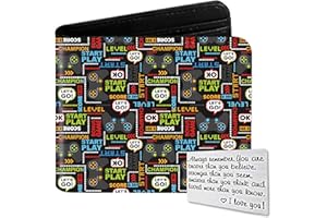 Roacap Teen Boys Wallet, Cool Game Wallets for Kids 9-12/8-10/8-12 with Wallet Card, Funny Leather Bifold Rfid Blocking Wallet, Purse Coin Pocket Id Window for Son Men Boy Male Youth Guys Gifts