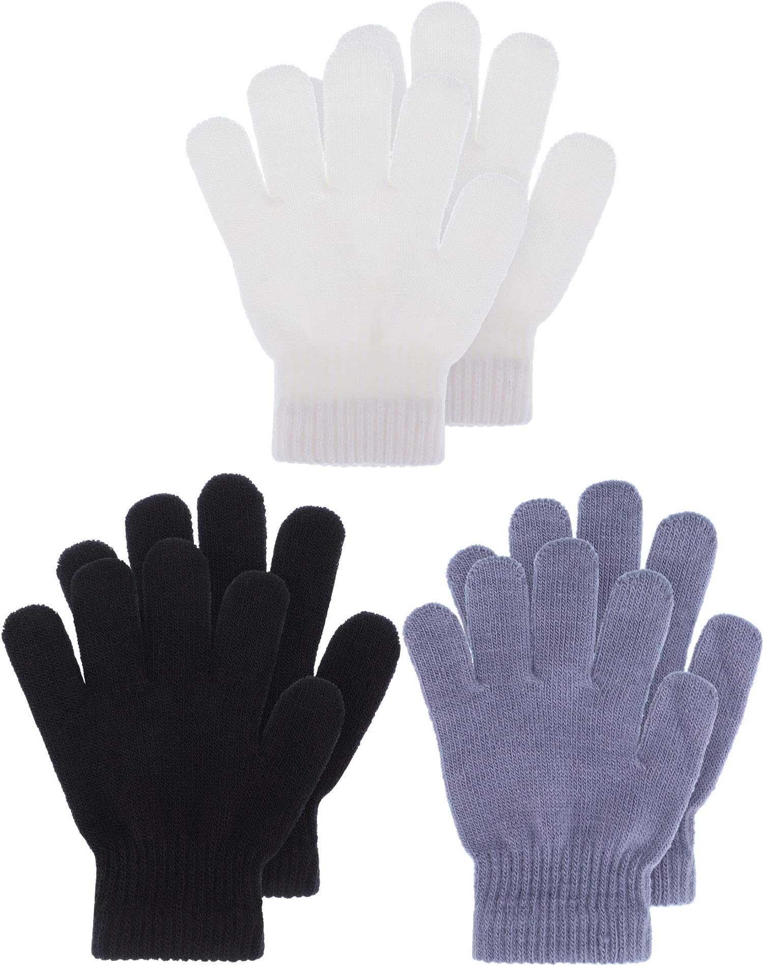 Kids Gloves Full Fingers Knitted Gloves Warm Mitten Winter Favor for Little Boys and Girls