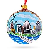 Austin, Texas Glass Ball Christmas Ornament 4 Inches