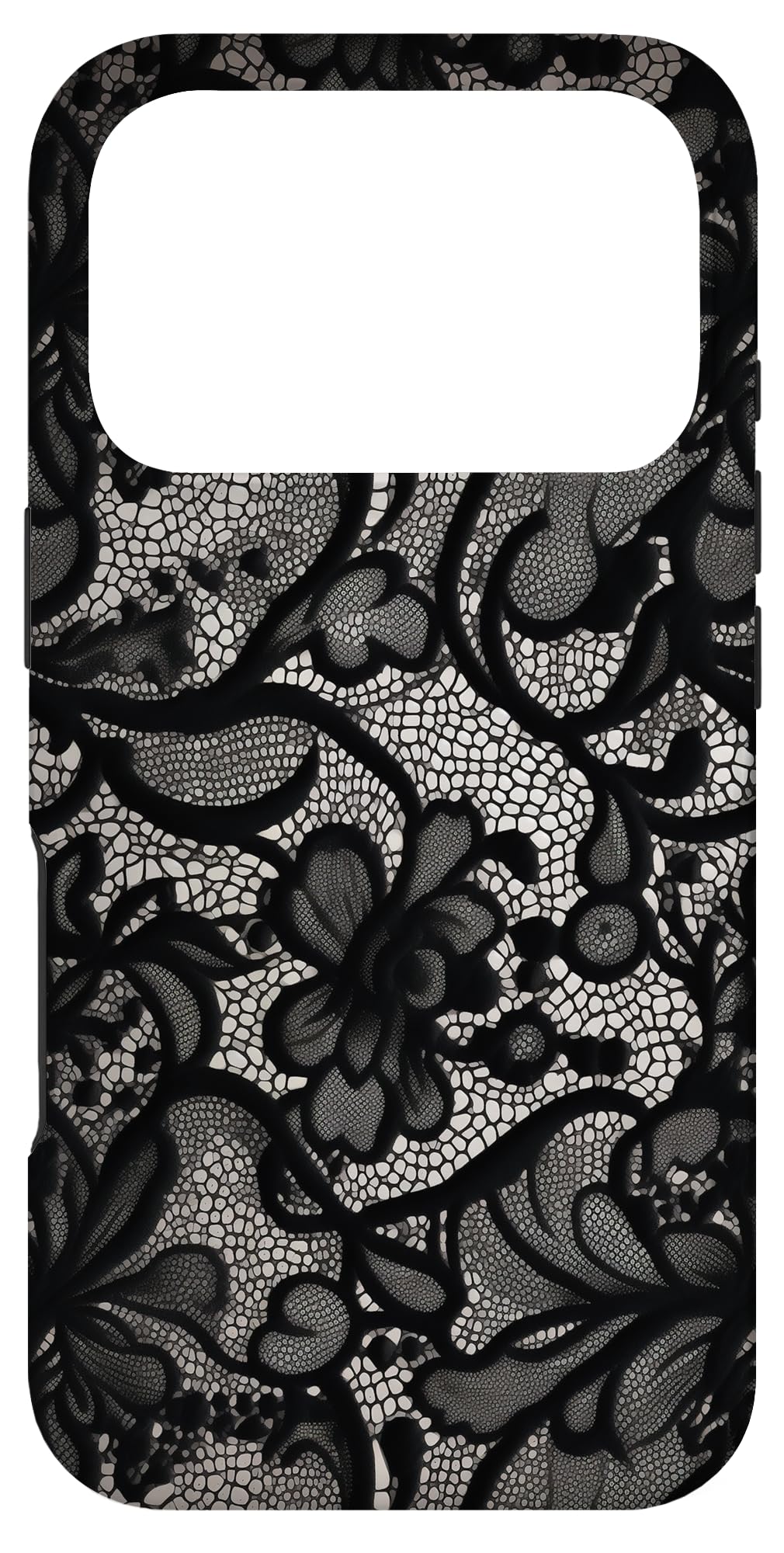 Black Lace Vintage Pattern Case for iPhone 17 Pro