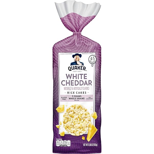 QUAKER RICE CAKES, WHITE CHEDDAR, 5.50 OZ