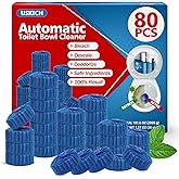 USKICH 80 Pack Toilet Bowl Cleaner Tablets,Blue Automatic Toilet Tank Cleaners, Long-Lasting Household Toilet Cleaners,Toilet flush Cleaning & Deodorizer