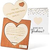 CJiangpo Will You Be My Godfather Proposal Gift, Padrino Proposal Gift in Spanish Godfather Card Ideas from Godchild, Wooden God Father Announcement Baptism